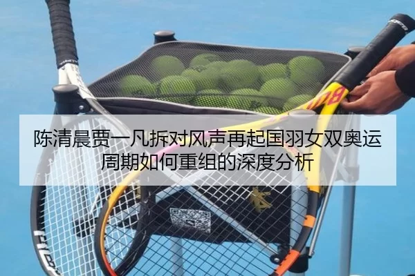 陈清晨贾一凡拆对风声再起国羽女双奥运周期如何重组的深度分析